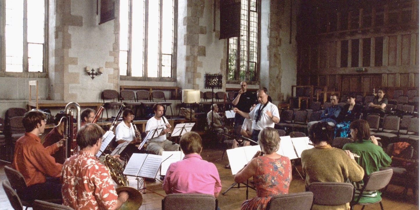 Dartington 1999 rehearsal in Great Hall